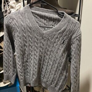 Gray Cable Knit Sweater